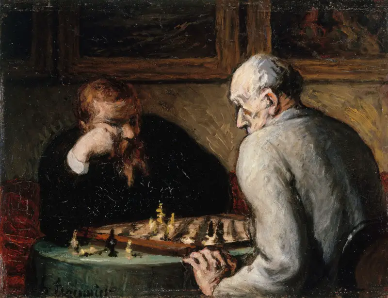 Les joueurs d'échecs d'Honoré Daumier